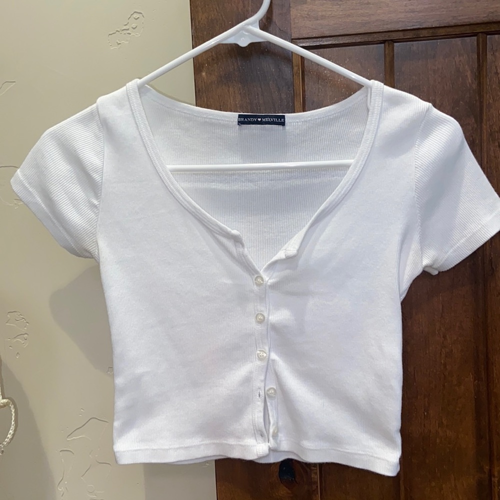 Brandy Melville White Zelly Top